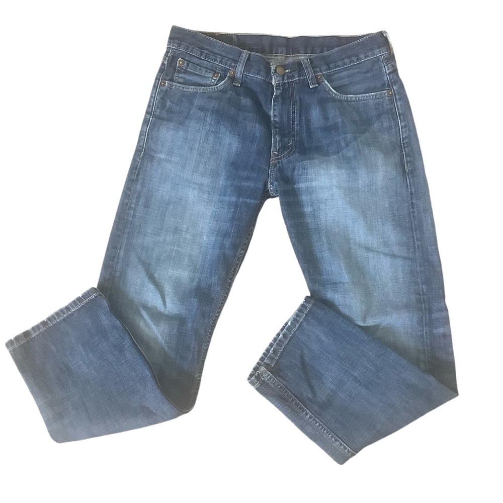Levis 513 Jeans Mens 32 X 30 Slim Fit Straight Leg Blue Medium Wash Denim